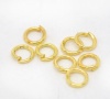 Picture of 0.7mm Iron Based Alloy Open Jump Rings Findings Round Gold Plated 4mm Dia, 1800 PCs