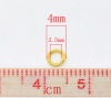 Bild von 0.7mm Eisenlegierung Offen Bindering Rund Vergoldet 4mm D., 1800 Stück