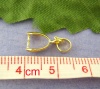 Picture of Zinc Based Alloy Pendant Pinch Bails Clasps Gold Plated 15mm x 7mm, 30 PCs