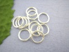 Picture of 0.7mm Iron Based Alloy Open Jump Rings Findings Round Silver Plated 8mm Dia, 400 PCs