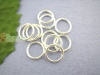 Picture of 0.7mm Iron Based Alloy Open Jump Rings Findings Round Silver Plated 8mm Dia, 400 PCs