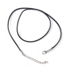 Picture of Cowhide Leather Cord String Necklace Black 43.2cm(17") long, 20 PCs