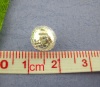 合金 スペーサー ビーズ ボール 銀メッキ 点彫刻 約 8mm 直径、 穴：約 0.8mm、 100 個 の画像