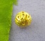 合金 スペーサ ビーズ ボール ゴールドメッキ 点パターン 約8mm 直径、 　穴：約0.8mm、 100 PCs の画像