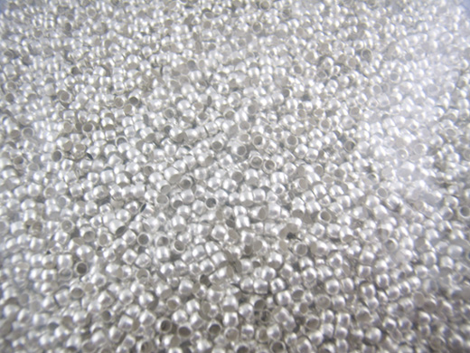 Immagine di Lega di Ferro Schiaccini Perline Tondo Argento Placcato 1mm 2mm Dia, 5000 Pz