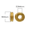 Picture of Zinc Based Alloy Spacer Beads Round Gold Plated Stripe Carved About 6mm Dia, 300 PCs