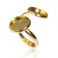 Immagine di Ottone Non Regolabile Anello Tondo Oro Placcato (Adatto: 12mm) 16.5mm (taglia di US: 6), 5 Pz