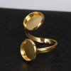 Picture of Brass Unadjustable Rings Round Gold Plated (Fits 12mm Dia.) 16.5mm( 5/8")(US Size 6), 5 PCs