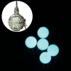 Picture of Stone Blue Glow In The Dark Gemstone Loose Beads Round About 8mm( 3/8") Dia, Hole: Approx 1.5mm, 5 PCs