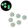 Изображение Светятся в темноте Камень Свободный Бусины Круглые Светло-зеленый Около 8мм Диаметр, Отверстие: Пример 1.5мм, 5 ШТ