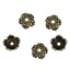 Picture of Brass Beads Caps Flower Antique Bronze (Fit Beads Size: 10mm) 10mm( 3/8") x 10mm( 3/8"), 5 PCs