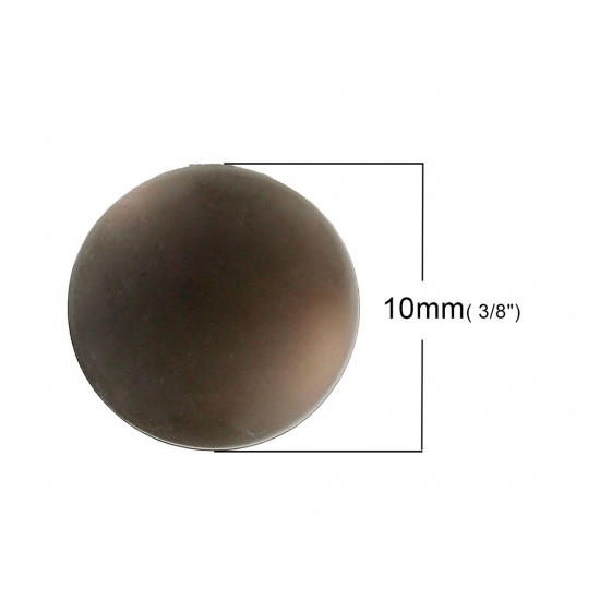 アクリル 模造 ポラリスラインストーン フラットバック 円形 グレー 直径：10mm、 40 個 の画像