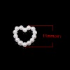 Imagen de Resultados de adornos Acrílico de Corazón (Imitación de perla Doble Caras) Blanco Hueco 11mm x 11mm, 200 Unidades