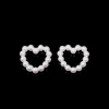 Imagen de Resultados de adornos Acrílico de Corazón (Imitación de perla Doble Caras) Blanco Hueco 11mm x 11mm, 200 Unidades