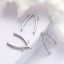 Immagine di Ottone Connettore Accessori Wishbone Tono Argento 20mm x 12mm, 2 Pz