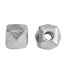 Immagine di Lega di Zinco Separatori Perline Cubo Argento Antico Sfaccettato Circa 5mm x 5mm, Foro:Circa 1.8mm, 100 Pz