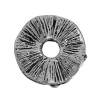 Bild von Zinklegierung Zwischenperlen gewellt Spacer Perlen Rund Antiksilber ca. 10mm D., Loch:ca. 2.3mm, 100 Stücke