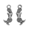 Picture of Zinc Based Alloy Charms Mermaid Antique Silver Color 20mm( 6/8") x 8mm( 3/8"), 100 PCs