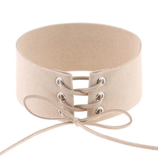 Bild von Velvet Punk Verstellbar Choker Halskette Khaki 30.2cm 98cm lang, 1 Streif