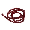 Picture of Glass Beads Round Wine Red Faceted About 4mm x 3mm, Hole: Approx 1mm, 45.5cm long, 1 Strand (Approx 149 PCs/Strand)