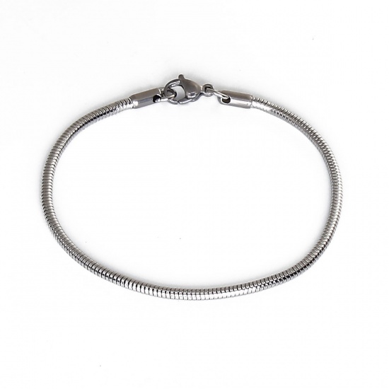 Picture of 304 Stainless Steel Bracelets Silver Tone 18.5cm(7 2/8") long, 1 Piece