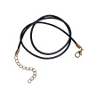 Picture of Cowhide Leather Necklace Black 44.5cm(17 4/8") long, 5 PCs
