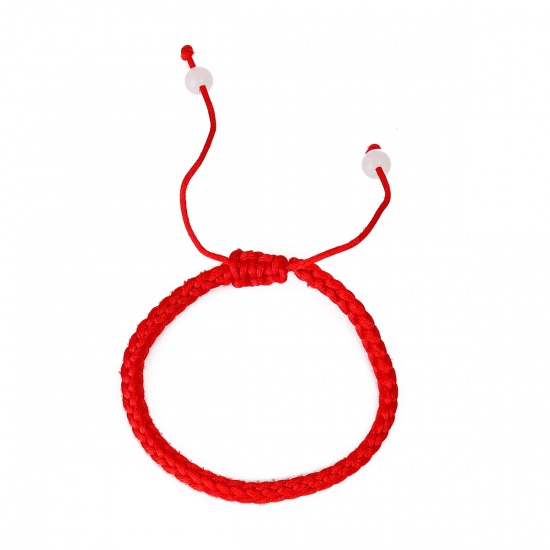 Image de Kabbale Bracelet d'Amitié Rouge en Polyester 27.5cm long, 2 Pièces