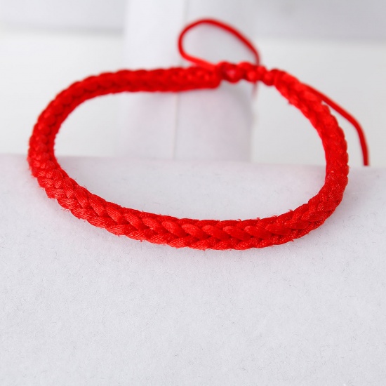 Picture of Polyester Kabbalah Red String Braided Friendship Bracelets 27.5cm(10 7/8") long, 2 PCs