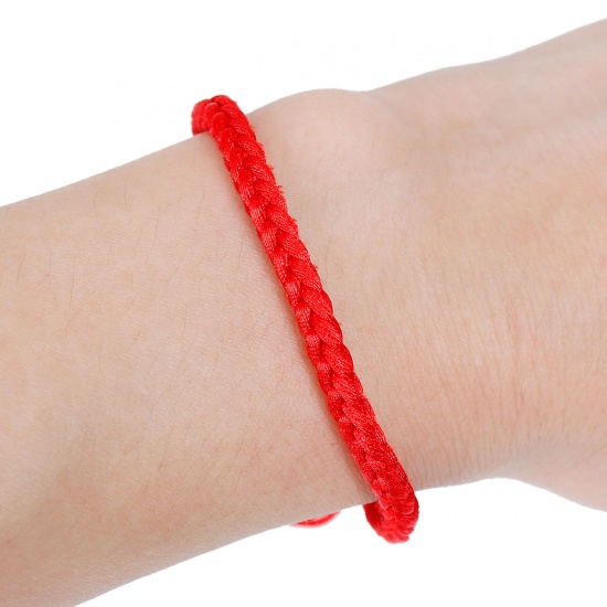 Immagine di Poliestere Braccialetti dell'amicizia Kabbalah Red String Rosso lunghezza: 27.5cm, 2 Pz