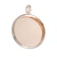 Picture of Brass Charms Round Disc Rose Gold Cabochon Settings (Fits 12mm Dia.) 18mm( 6/8") x 14mm( 4/8"), 10 PCs