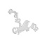 Immagine di Ottone Cabochon per Abbellimento Madre Uccello Argento Placcato Ramo Disegno 25mm x 13mm, 3 Pz