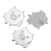Picture of Brass Kids Art Doodles Children Drawing Jewelry Charms Pig Animal Silver Tone Wing 21mm( 7/8") x 20mm( 6/8"), 1 Piece                                                                                                                                         