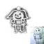 Bild von Kinder Kunst Gekritzel Kinderzeichnung Schmuck Messing Charms Mädchen Antiksilber Message " Big Sister To Noah 2.12 2016 " 26mm x 24mm, 1 Stück