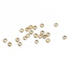 Immagine di Lega di Zinco Perline per la Creazione di Gioielli con Ciondoli Fai-da-te Colore Oro 14K Tondo Circa 3mmx 2mm, Foro:Circa 2.1mm, 100 Pz