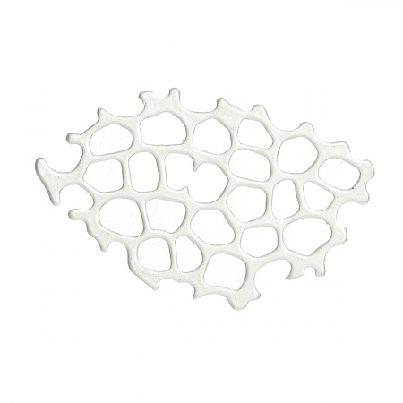Brass Embellishments Honeycomb Silver Plated Hollow 43mm(1 6/8") x 26mm(1"), 2 PCs