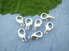 Picture of Zinc Based Alloy Lobster Clasps Silver Plated 14mm x 7mm, 50 PCs