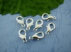Picture of Zinc Based Alloy Lobster Clasps Silver Tone 14mm x 7mm, 50 PCs