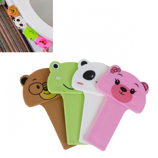 Picture of Plastic Portable Closestool Toilet Seat Lifter Handle Frog Animal Green 10cm(3 7/8") x 6.2cm(2 4/8"), 1 Piece