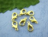 Picture of Zinc Based Alloy Lobster Clasps Gold Plated 12mm x 6mm, 1000 PCs