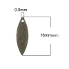 Image de Breloque en Laiton Marquise Bronze Antique 16mm x 5mm, 20 Pcs
