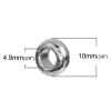 Picture of Zinc Based Alloy European Style Large Hole Charm Beads Round Silver Plated About 10mm Dia, Hole: Approx 4.6mm, 30 PCs