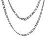 Picture of 304 Stainless Steel 3:1 Figaro Link Chain Necklace Silver Tone 50.5cm(19 7/8") long, Chain Size: 9.5x4.5mm(3/8"x1/8") 6x4.5mm(2/8"x1/8"), 1 Piece