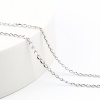 Picture of 304 Stainless Steel Link Curb Chain Necklace Silver Tone 50.5cm(19 7/8") long, Chain Size: 5x2.5mm(2/8"x1/8"), 1 Piece