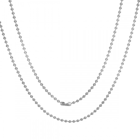 304 Edelstahl Kugelkette Kette Halskette Silberfarbe 60cm lang, Kettengröße: 3mm D., 1 Stück