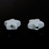 Immagine di Ceramica Diatanziale Perline Stella a Cinque Punte Bianco Circa 15mm x 14mm, Foro: Circa 2.9mm, 10 Pz