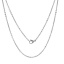 Immagine di 304 Acciaio Inossidabile Cavo Catena Collana Ovale Tono Argento lunghezza: 45.5cm , Dimensione della Catena: 2.2mm x2mm 3 Pz