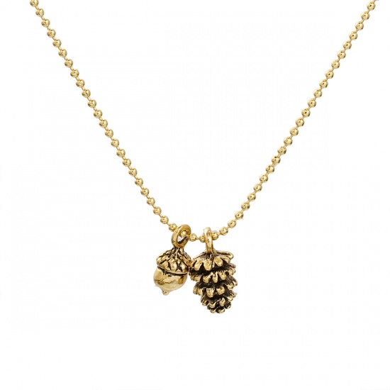 Изображение Ожерелья Античное Золото Позолоченный Кедровые орехи Желуди 47смдлина 1 ШТ