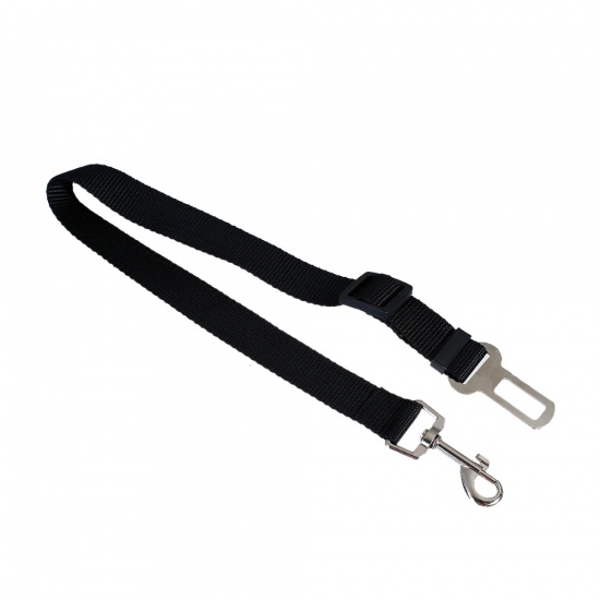 Immagine di Polyester Dog Leash Traction Rope Pet Products Adjustable Black 67.5cm(26 5/8"), 1 Piece