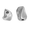 Immagine di Lega di Zinco Separatori Perline Triangolo Argento Antico Ritorto Circa 6mm x 5mm, Foro:Circa 1.6mm, 50 Pz