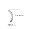 Image de Perles en Alliage de Zinc Tube Courbé Argent Vieilli 42mm x 6mm, Taille de Trou: 3.9mm, 3 Pcs
